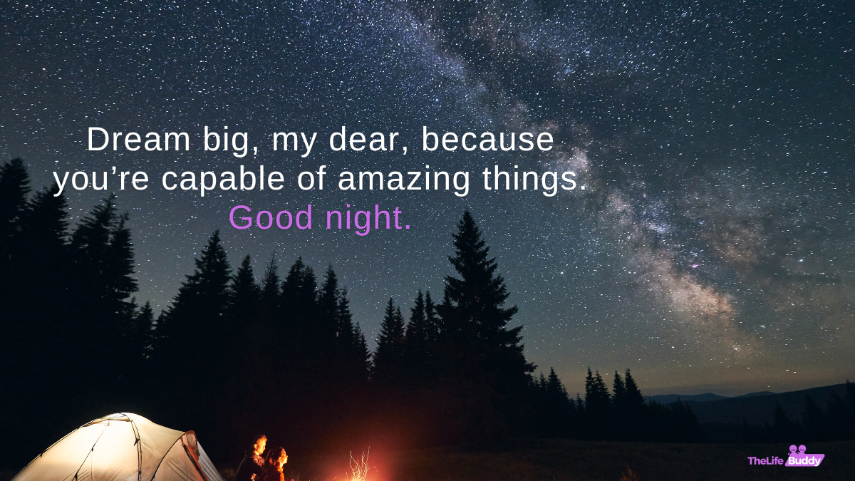 thought-provoking and inspirational good night messages for her